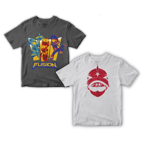 BoBoiBoy Graphic Tee Shirt Supra Fusion (Adult Size) 100% Cotton