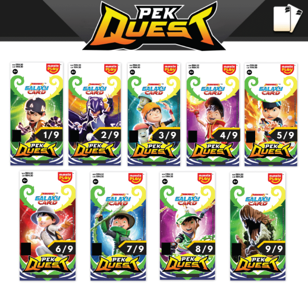 Pek Quest - BoBoiBoy Galaxy Card Set (54 KAD)