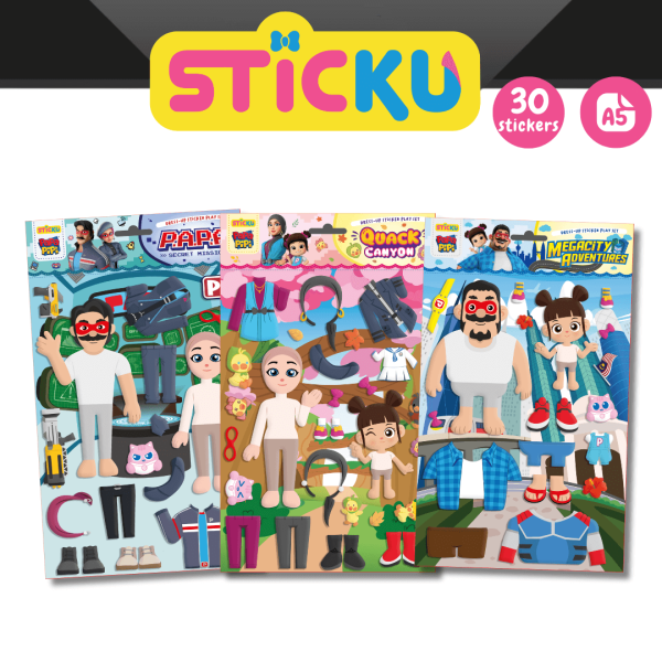 Sticku Papa Pipi Kids 3D Foam Sticker Themed