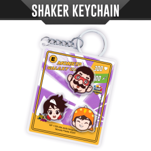 Shaker Keychain Monsta Galaxy Card Themed