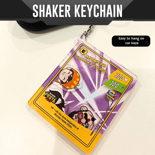 Shaker Keychain Monsta Galaxy Card Themed