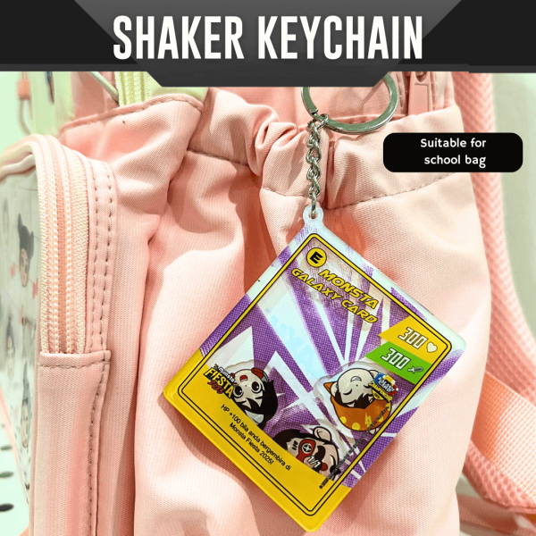 Shaker Keychain Monsta Galaxy Card Themed